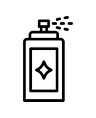 Shoe Cleaning flat line icon. Shoe Care, washing, processing, protection. Outline sign mascara for mobile concept and web design, store