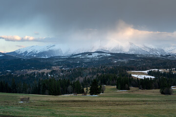 Krajobraz na Tatry , Zakopane, Podhale , Polska , Karpaty