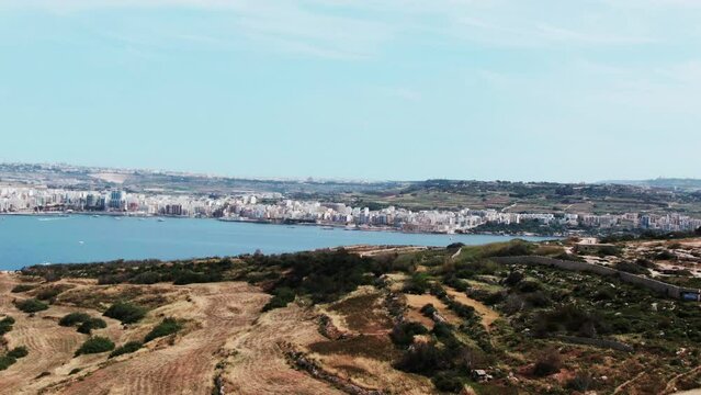 cityscape of bugibba in malta