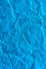 青と水色の皺のある日本の紙