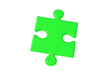 Obraz premium Puzzle jiggle pieces isolated on white background. 3d render