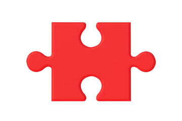 Puzzle jiggle pieces isolated on white background. 3d render