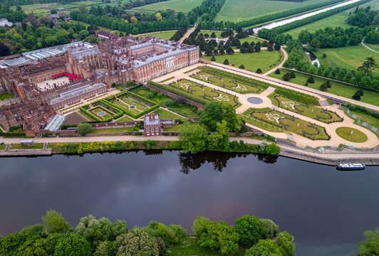 Drone image of Hampton Court Palace