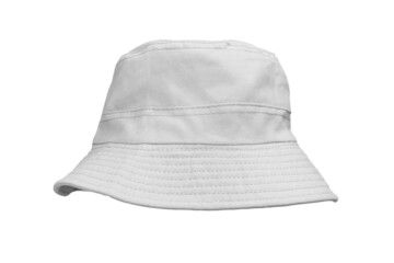 white bucket hat isolated on white - Powered by Adobe