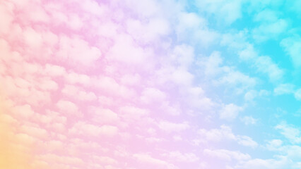 Cloud and sky with a pastel colored background and wallpaper, abstract sky background in sweet color.