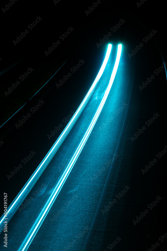 Wall mural lights of cars with night. long exposure