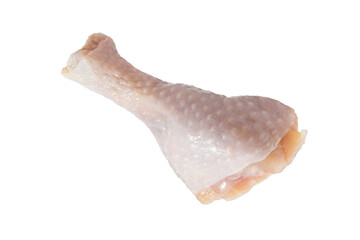 Fresh chicken leg isolated on white background, chicken meat