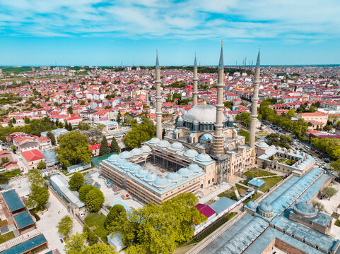 Turkey Türkiye Edirne Selimiye Mosque Cami Drone
