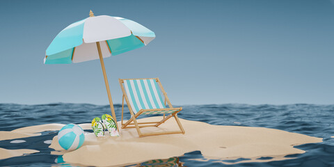 summer background 3d product display platform scene with surfboard platform. sky cloud summer background 3d render on the ocean display. podium on sand beach cosmetic product display stand