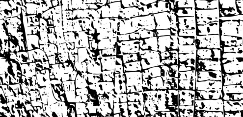 Grunge background black and white. Texture of chips, cracks, scratches, scuffs, dust, dirt. Dark monochrome surface. Old vintage vector pattern