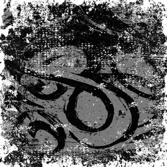 Naklejka premium Grunge texture is black and white. Scratched surface background