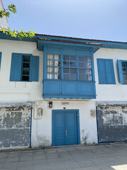 City street in Demre, Turkey. Ancient Byzantine Greek Church of Saint Nicholas the Wonderworker located in the modern town of Demre