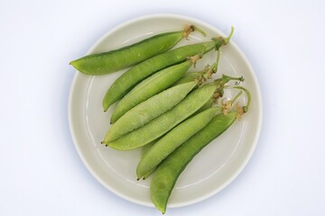緑が鮮やかな新鮮なグリンピース