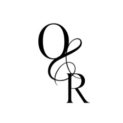 ro, or, monogram logo. Calligraphic signature icon. Wedding Logo Monogram. modern monogram symbol. Couples logo for wedding