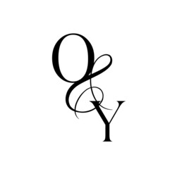 yo, oy, monogram logo. Calligraphic signature icon. Wedding Logo Monogram. modern monogram symbol. Couples logo for wedding