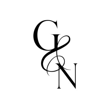 ng, gv, monogram logo. Calligraphic signature icon. Wedding Logo Monogram. modern monogram symbol. Couples logo for wedding