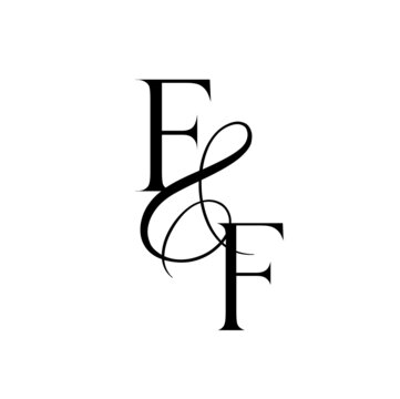 ff, ff, monogram logo. Calligraphic signature icon. Wedding Logo Monogram. modern monogram symbol. Couples logo for wedding