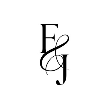 jf, fj, monogram logo. Calligraphic signature icon. Wedding Logo Monogram. modern monogram symbol. Couples logo for wedding