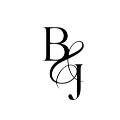 jb, bj, monogram logo. Calligraphic signature icon. Wedding Logo Monogram. modern monogram symbol. Couples logo for wedding