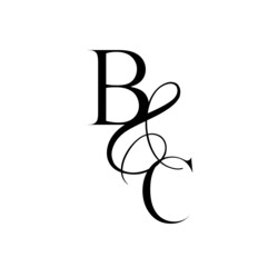 cb, bc, monogram logo. Calligraphic signature icon. Wedding Logo Monogram. modern monogram symbol. Couples logo for wedding