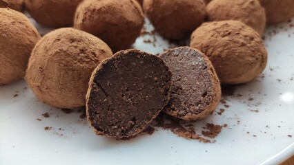chocolate truffles with nuts