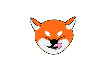Obraz premium red fox cartoon