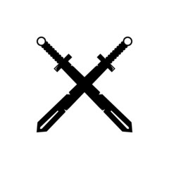 war sword icon logo. simple viking logo.