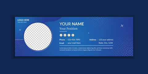 Professional email signature and email footer template design