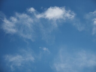 東京の雲と空。冬空。