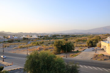 March 16 2022 - Nizwa in Oman: Scenic view of the streets to the City