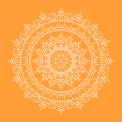 Flower line art design for decoration, packaging, card, coloring book page or anti stress.