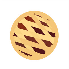 Pie with jam. Italian kitchen. traditional Crostata with confiture. 