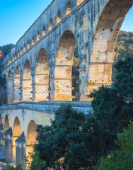 Papier Peint photo Pont du Gard Le Pont du Gard, a Roman Aqueduct and UNESCO World Heritage Site, in Southern France