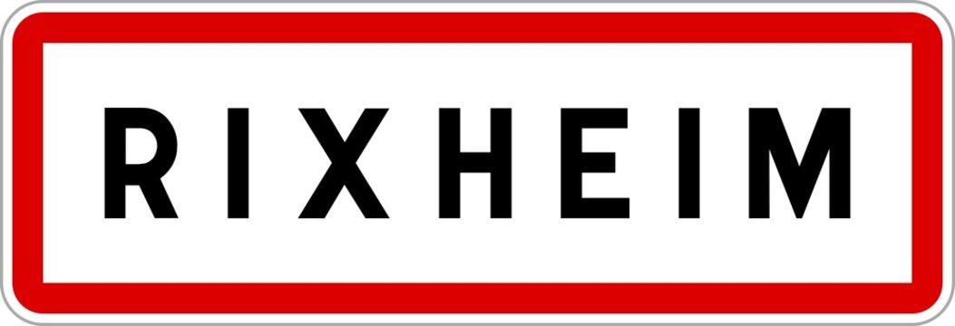 Panneau entr&eacute;e ville agglom&eacute;ration Rixheim / Town entrance sign Rixheim