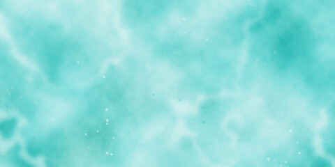 Abstract light blue watercolor painted sky mottled blue background with vintage marbled textured design on cloudy sky blue banner panoramic background. Soft clouds in blue sky watercolor background. 