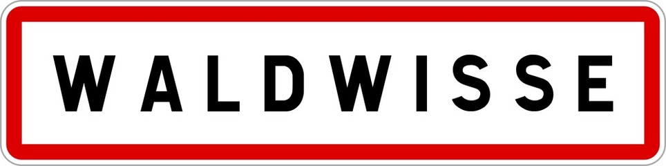 Panneau entrée ville agglomération Waldwisse / Town entrance sign Waldwisse