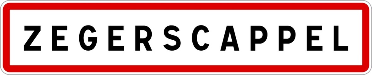 Panneau entrée ville agglomération Zegerscappel / Town entrance sign Zegerscappel