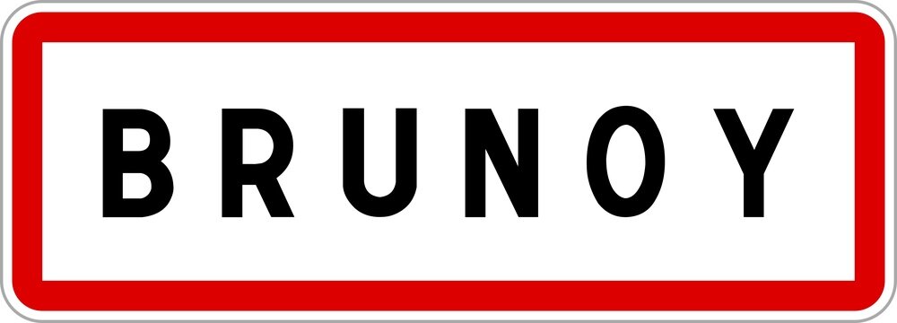 Panneau entrée ville agglomération Brunoy / Town entrance sign Brunoy
