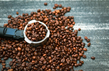 roasted coffee beans, can be used as a background.	