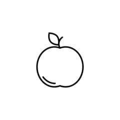 Apple icon vector. Apple fruit symbol illustration. Flat design style on white background. eps 10