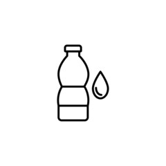Bottle line icon, logo isolated on white background eps 10
