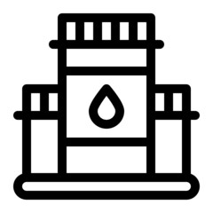 oil refinery line icon