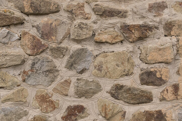 Brown big stones wall texture background