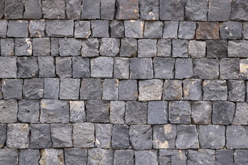 Fototapeta premium Gray stone wall texture pattern background