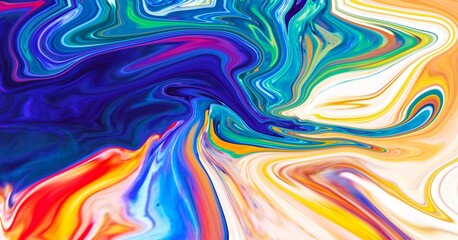 Obraz premium Hand Painted Background With Mixed Liquid Paints. Abstract Fluid Acrylic Painting. Marbled Colorful Abstract Background. Liquid Marble Pattern. 