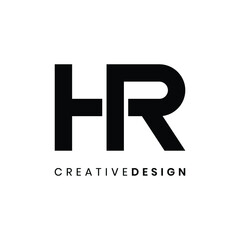 Obraz premium Creative modern letter HR logo design vector