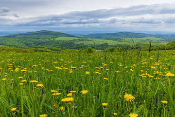 Spring landscape in White Carpathians, Czech Republic