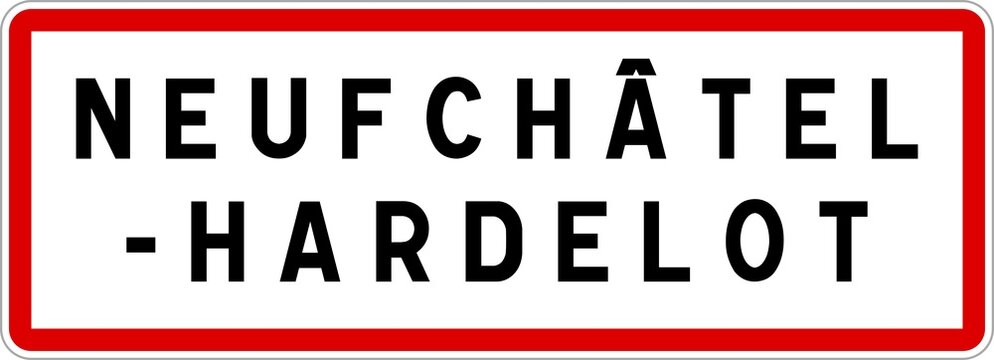 Panneau entr&eacute;e ville agglom&eacute;ration Neufch&acirc;tel-Hardelot / Town entrance sign Neufch&acirc;tel-Hardelot