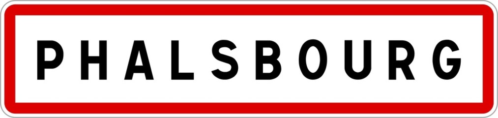 Panneau entrée ville agglomération Phalsbourg / Town entrance sign Phalsbourg