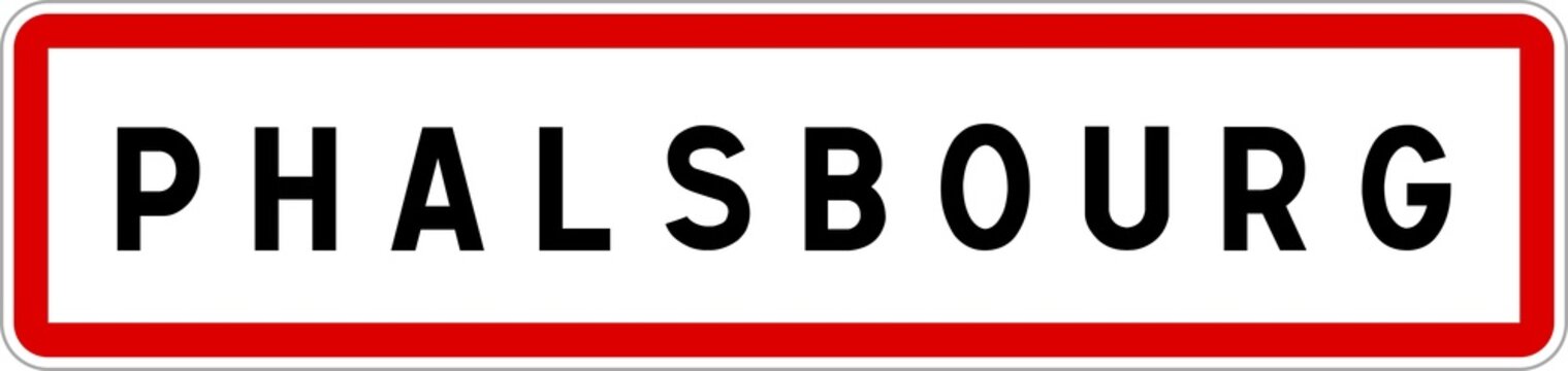 Panneau entr&eacute;e ville agglom&eacute;ration Phalsbourg / Town entrance sign Phalsbourg
